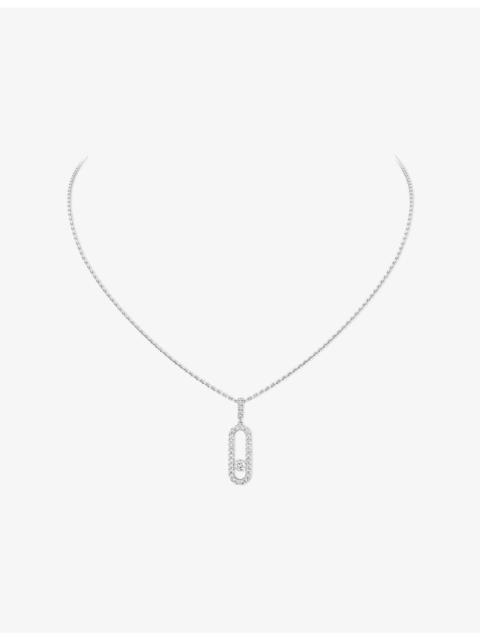 MESSIKA Move Uno Large Pave 18ct Gold And 0.35ct Diamond Necklace