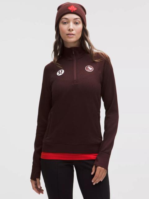 lululemon Team Canada Women's Engineered Warmth Half Zip *CPC Logo