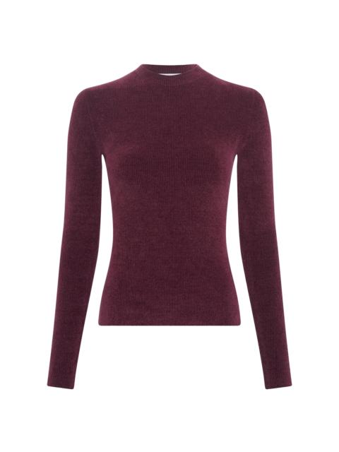 GABRIELA HEARST Regent Knit Crewneck in Plum Silk