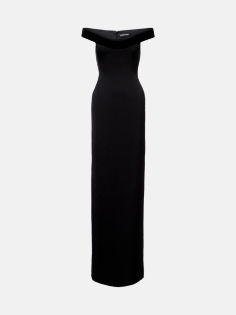 David Koma Velvet-trimmed gown