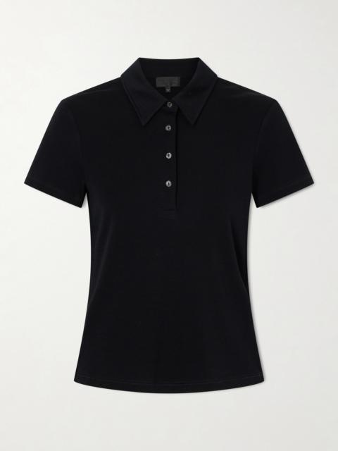 NILI LOTAN Trayelle Wool Polo Shirt