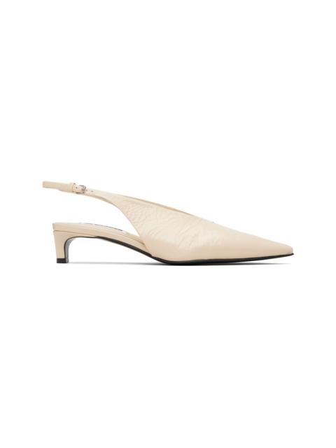 Jil Sander Off-White Slingback Heels