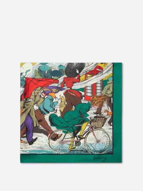 Burberry RAINING CATS AND DOGS SCARF