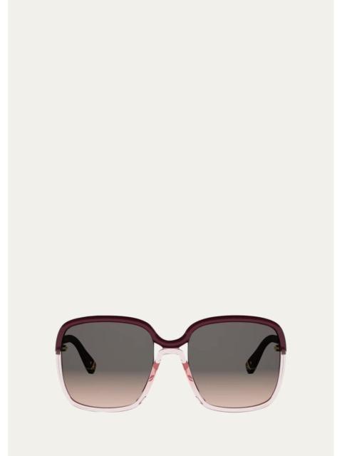 Dior Twincolors 56MM Square Sunglasses