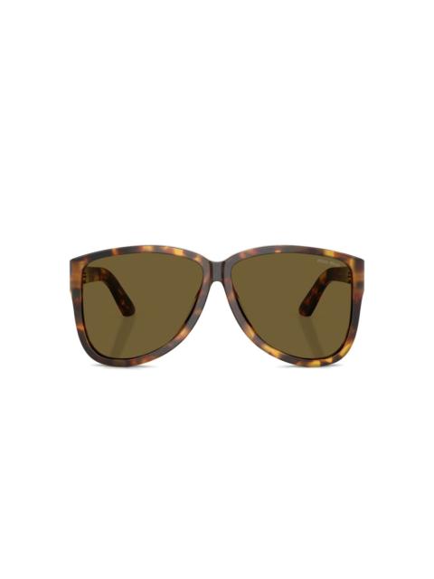 Miu Miu tortoiseshell logo-plaque sunglasses