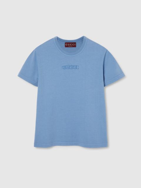GUCCI Embroidered cotton jersey T-shirt