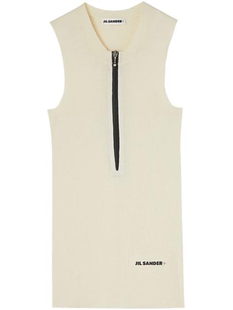 Jil Sander logo-print fine-ribbed tank top