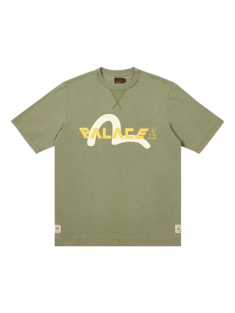 PALACE Palace x Evisu Logo T-shirt 'Olive' 2ESPAM4TS1153XXCTAGRX