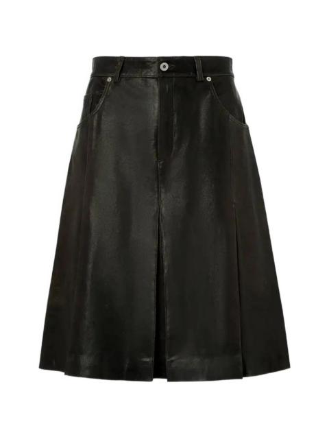 HALFBOY®️ front-pleat midi skirt