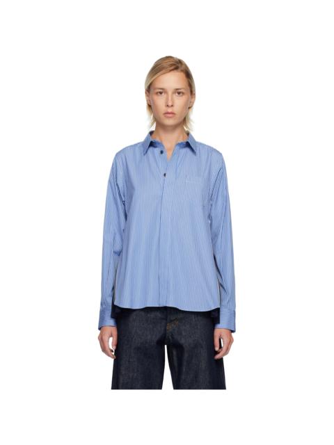 sacai Blue Poplin & Chiffon Shirt