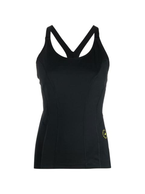 cross-strap fitted tank top
