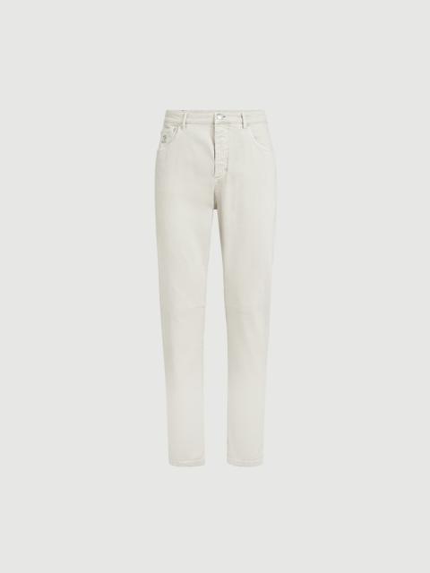 Brunello Cucinelli Garment-dyed five-pocket trousers in comfort denim