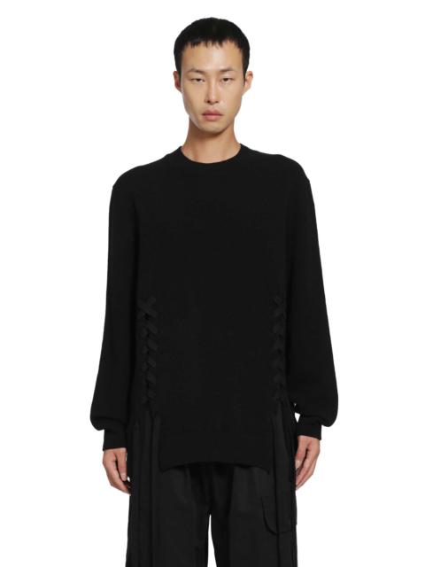 Simone Rocha Merino Lace-up Hem Jumper