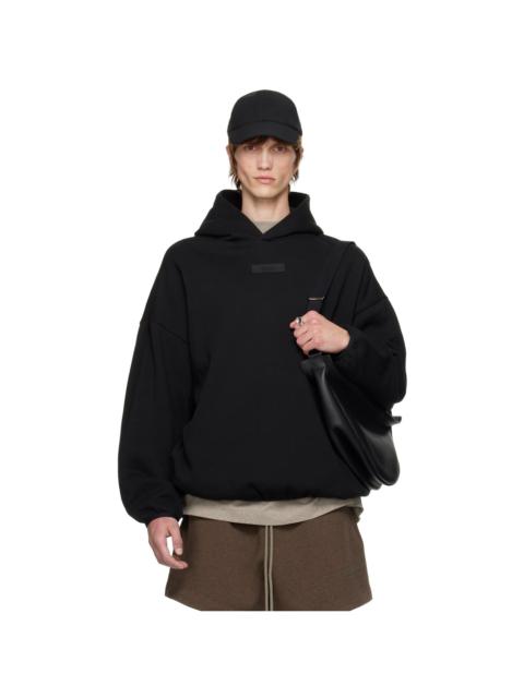 Black Elasticized Hoodie