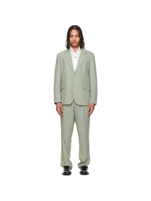 HUGO Green Two-Piece Modern-Fit Stretch Twill Suit