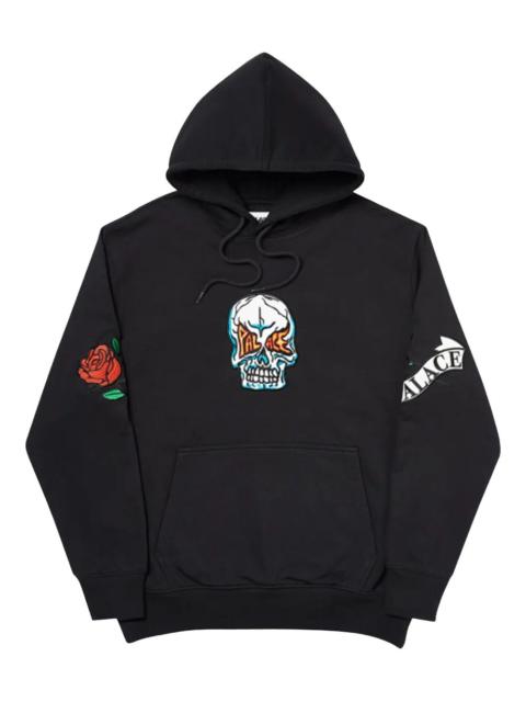 PALACE rose-embroidered hoodie