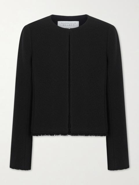 GABRIELA HEARST Normand Frayed Wool And Cashmere-blend Jacket