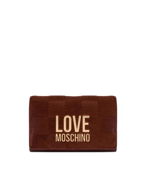 Moschino logo-plaque chain crossbody bag