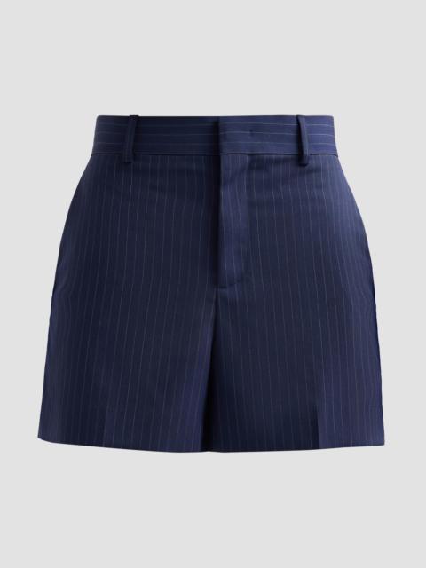 Moschino Women's Pinstriped Wool Trouser Shorts - Multi