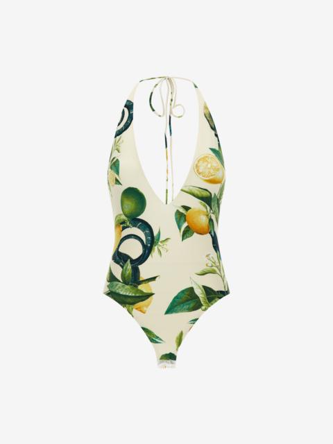 Roberto Cavalli Lemon print bodysuit