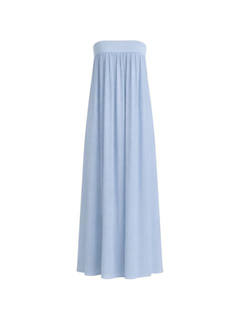 Reformation Maribelle strapless draped maxi dress