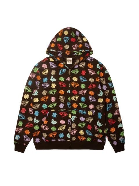 BILLIONAIRE BOYS CLUB DIAMONDS & DOLLARS FULL ZIP HOODIE