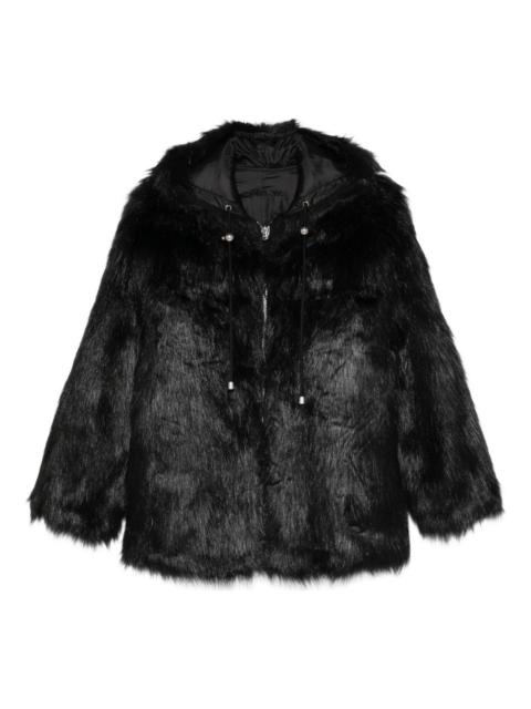OPEN YY reversible faux fur hooded jacket