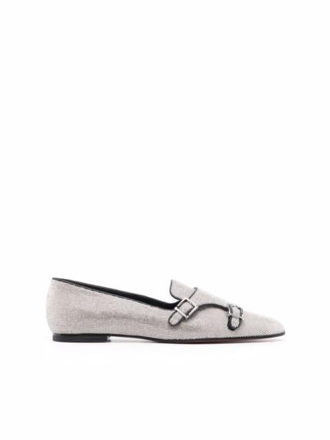 Santoni Cappuccino leather Didi slippers | gebnegozionline
