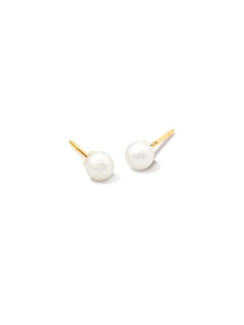 KENDRA SCOTT Michelle Pearl 14k Yellow Gold Stud Earrings in Freshwater Cultured Pearl