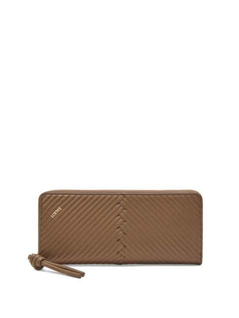 Loewe Knot zip around wallet in shiny nappa calfskin