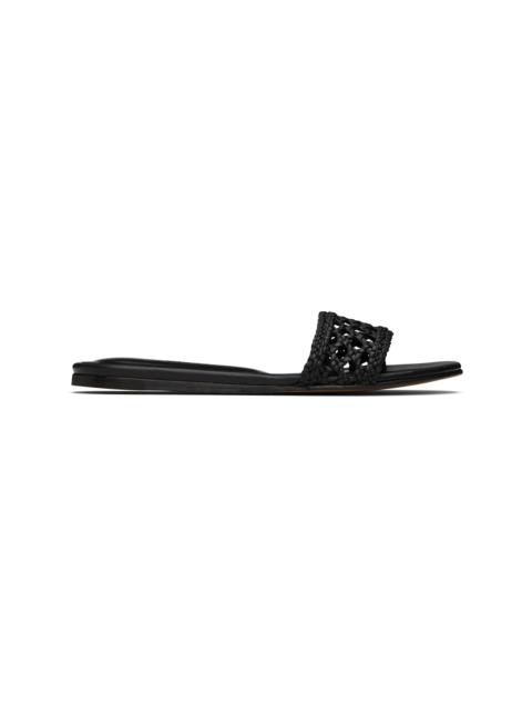 LE MONDE BÉRYL Black Woven Pool Slides