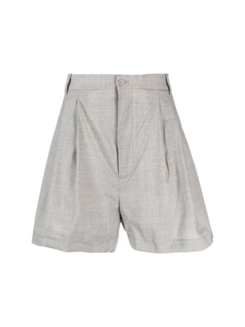 HED MAYNER pleated virgin wool shorts
