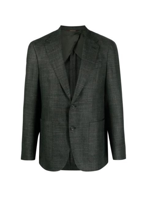 wool silk-blend blazer