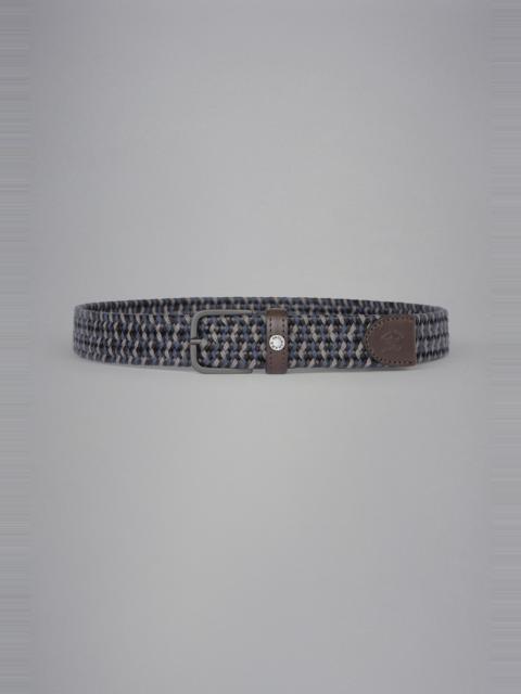 Paul & Shark LEATHER TRIMMED WOVEN BELT