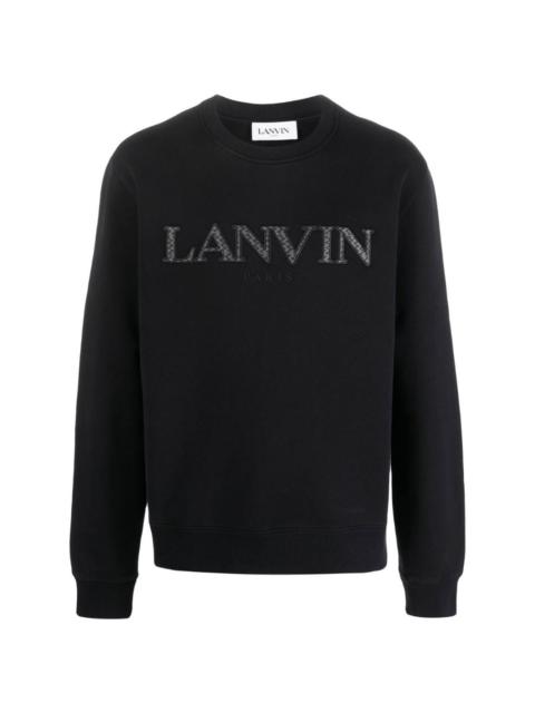 embroidered-logo sweatshirt