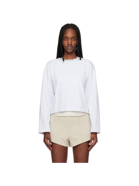 rag & bone White & Blue Kelly Boxy Striped Long-Sleeve T-shirt