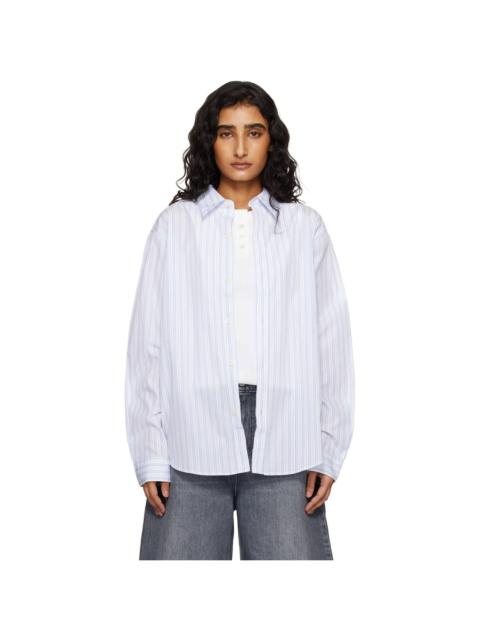 mfpen White & Blue Evening Shirt