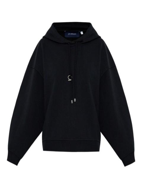 Sportmax ring-detail drawstring hoodie