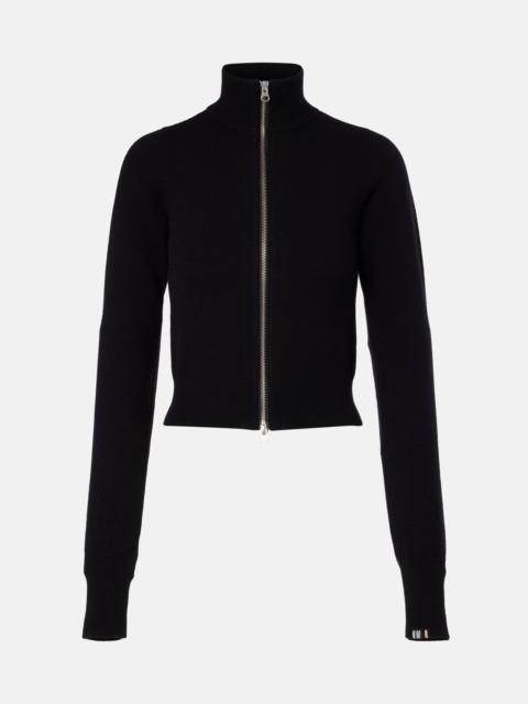 extreme cashmere N°302 Lemon cashmere-blend zip-up jacket