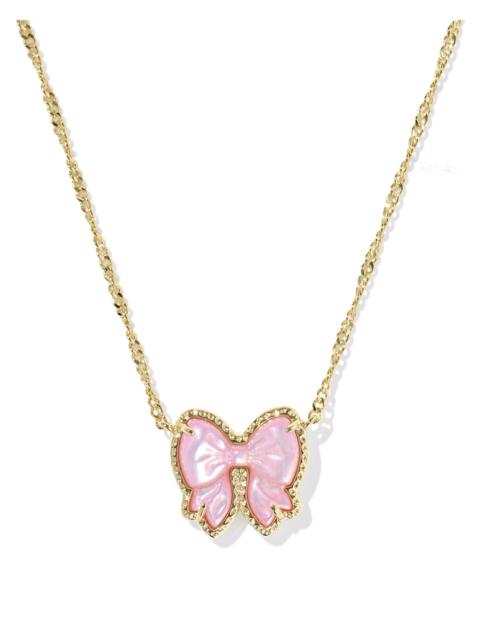 KENDRA SCOTT Haley Bow Gold Short Pendant Necklace