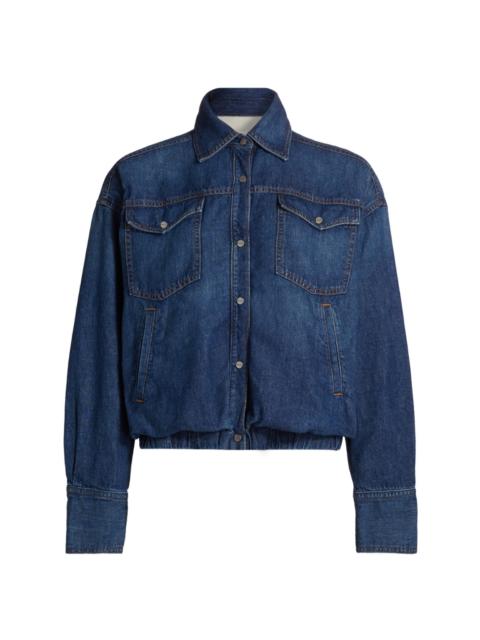 TWP Women's Bubble Denim Button-Up Jacket - Dark Wash