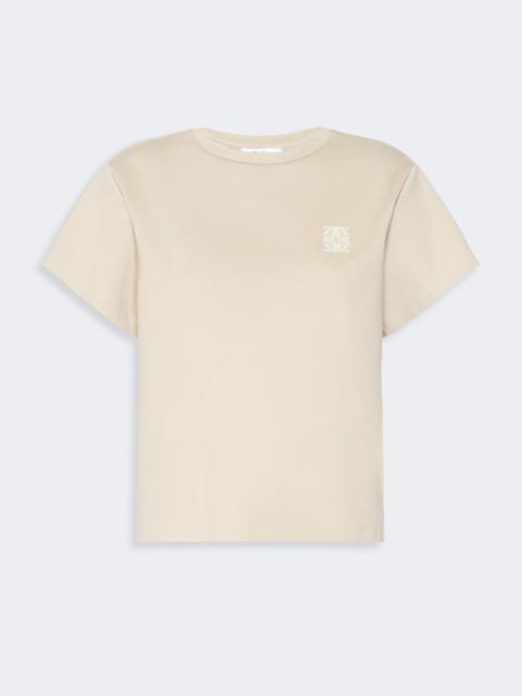 Max Mara QUAGGA Cotton jersey boxy T-shirt - STONE