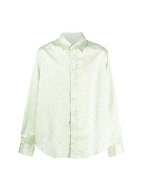 Martine Rose floral-print satin shirt
