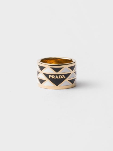 Prada Enameled metal ring