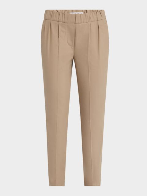 Brunello Cucinelli Cotton Slim-Leg Ankle Pull-On Pants