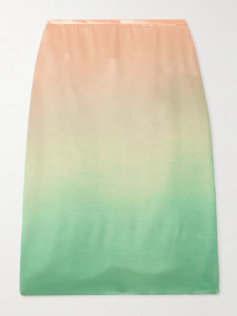 Jil Sander Dégradé-satin Midi Skirt