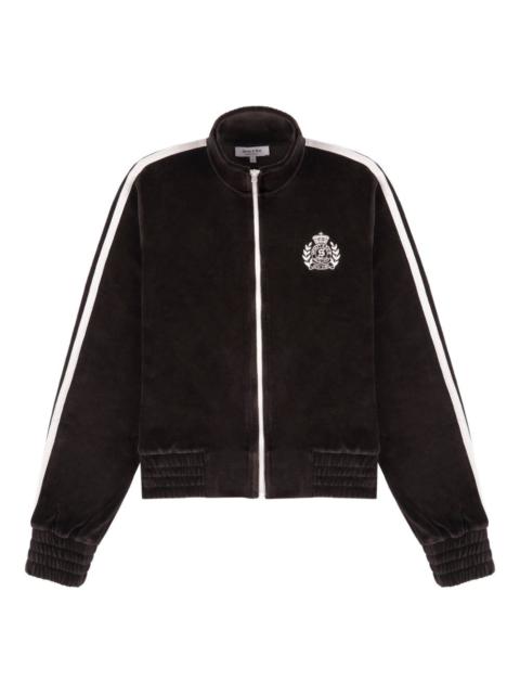 Sporty & Rich NY Crest Elio striped zip-up track jacket