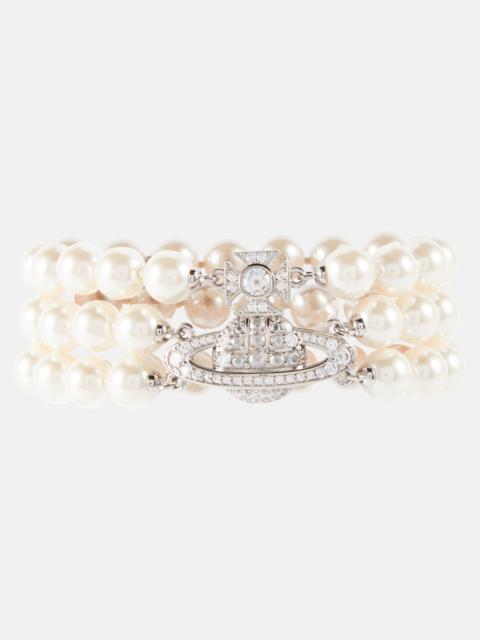 Vivienne Westwood Graziella embellished faux pearl bracelet
