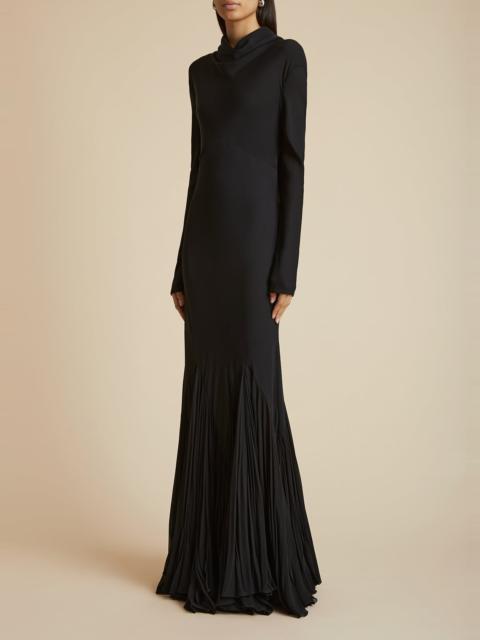 KHAITE The Metin Dress in Black