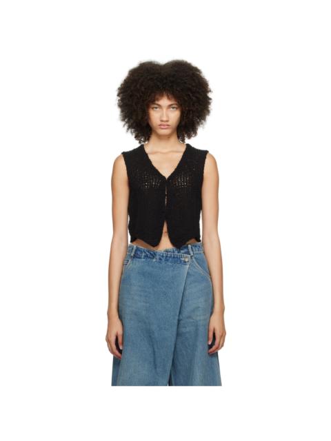 OPEN YY Black Hook-Eye Cardigan